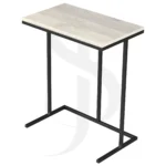 Pairs Side Table in Distressed White