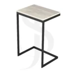 Lark C- Side Table in Distressed white