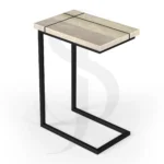 Calla C-Side Table in Distressed White