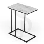 Geode C-Side Table with Marble Top