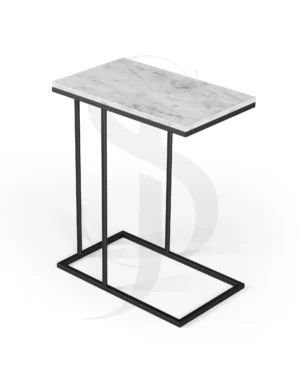 Geode C-Side Table with Marble Top