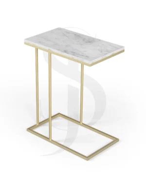 Geode C-Side Table with Marble Top