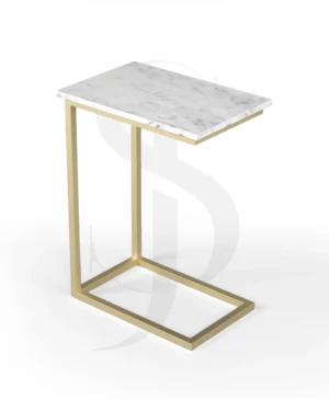 Marco C-Side Table with Marble Top