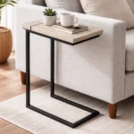 Calla C-Side Table in Distressed White