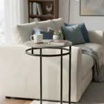 Hale End Table in Distressed White