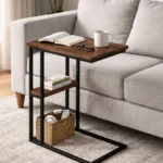 Kanto C-Side Table in Walnut Brown