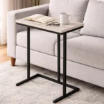 Pairs Side Table in Distressed White