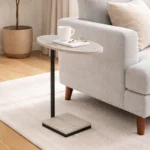 Pearl Side Table in Distressed White